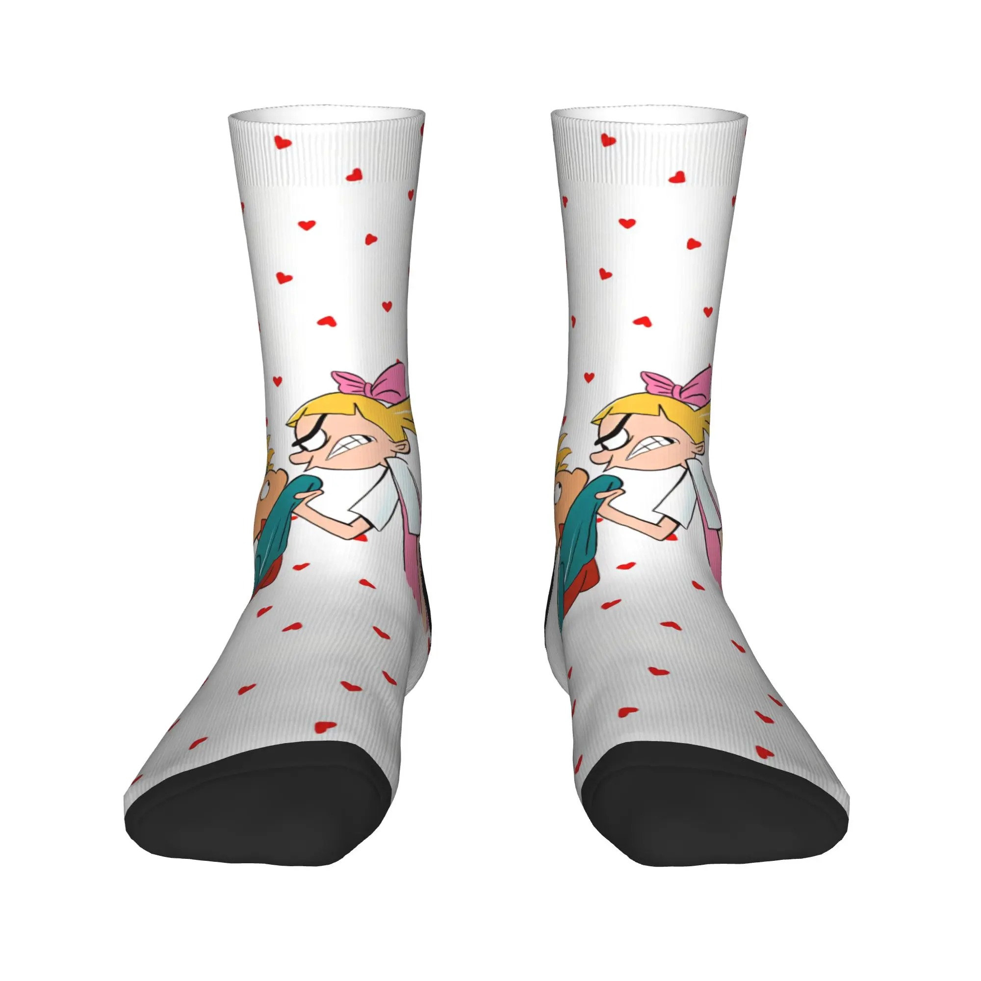 Arnold y Helga Stockings  Casual Socks Men's Comfortable Socks Autumn Climbing Printed Anti Skid Socks Gift