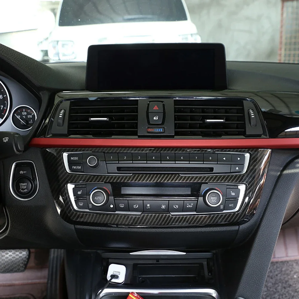 

Car CD Panel Trim Center Console Cover Carbon Fiber Sticker Decal For BMW 3 4 Series GT F30 F32 F34 2013-2018 Accessoire