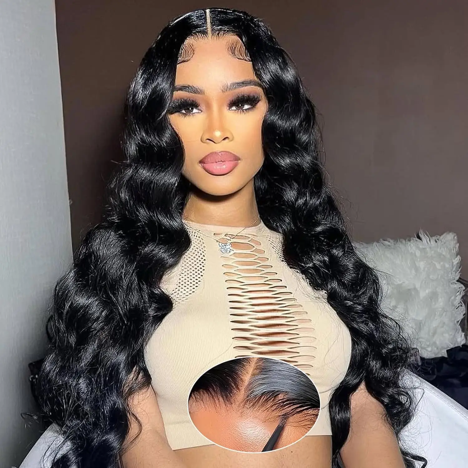 

Body Wave Hair Wigs 100% Human Hair 7x5 Pre Cut Lace Closure Wig No Glue Needed Ready To Wear Body Wave Lace Wigs For Women