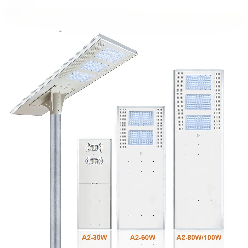 YYHC 2021 New Design High Quality 100W Integrated Waterproof All in One Solar Led Street Light with Lithium battery