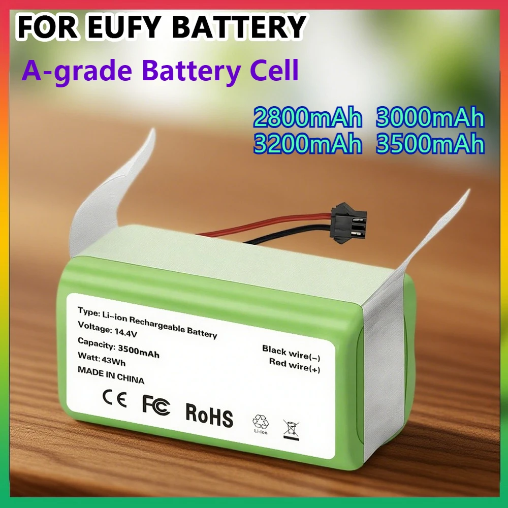 

New Replacement Battery 3500mAh 14.4V Compatible with Eufy RoboVac 11 11S MAX 25C 30C 15C 35C G10 Hybrid G20 G30 Robot Cleaner
