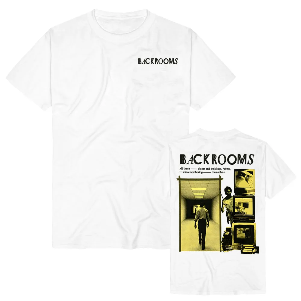 Movie Backrooms Design Graphic Tees Summer Cotton Short Sleeve Women T-shirt Casual Loose O-neck Fashion Tshirts Print Clothing