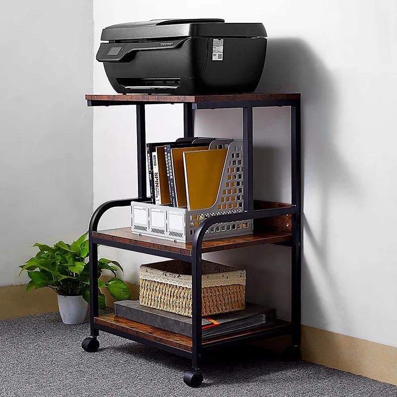 printer shelf, office shelf, floor storage rack edge few