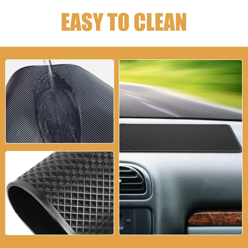 2Pcs Car Dashboard Non-Slip Pad Enhanced Grip Anti-Skid Dash Mat Phone Holder Key Sunglasses Organizer Car Interior Accessory
