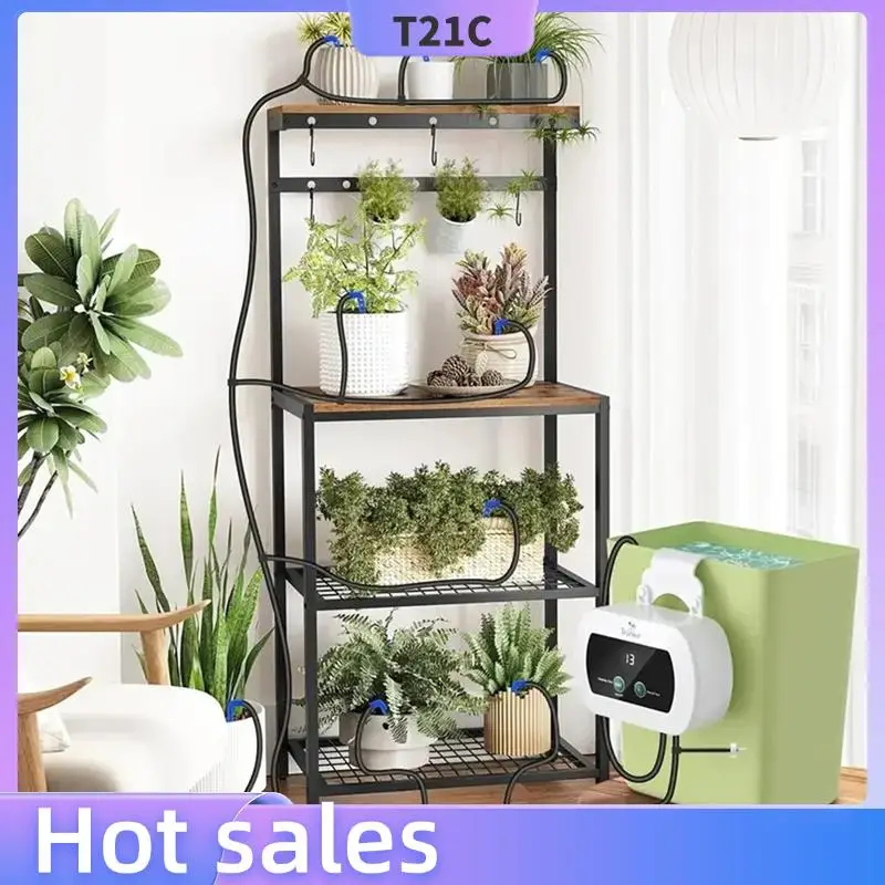 

T21C USB Drip Irrigation System Automatic Watering System With Custom Schedule Watering Timer For Potted Plants