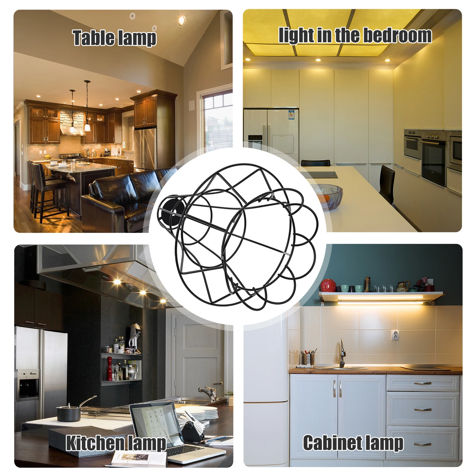 

Elegant Iron Art Lamp Shade Retro Wall Bulb Cover Decorative Pendant Light Cage for Various Spaces