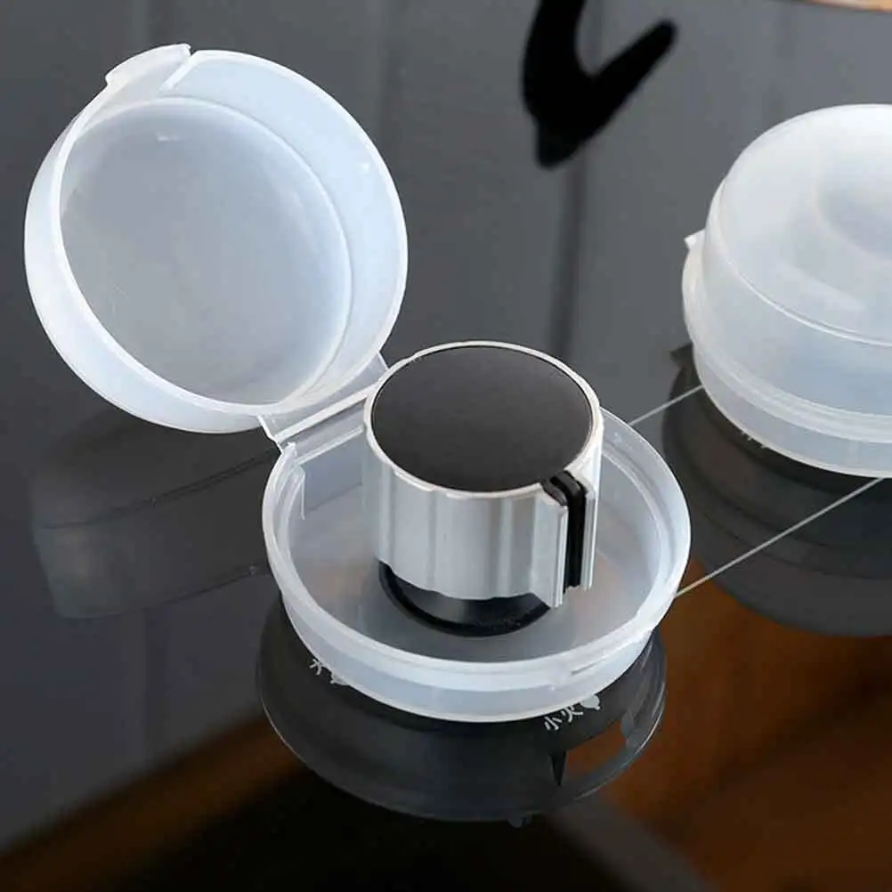 6Pcs Gas Knob Protection Cover Baby Safety Stove Knob Covers Heat-Resistant Reusable Non-Adhesive Home Use White