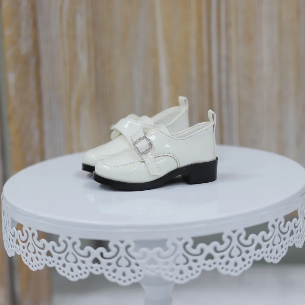 Sapatos de boneca bjd/sd 1/3, cabeça redonda, fivela vintage, sapatos baixos, acessórios de boneca bjd