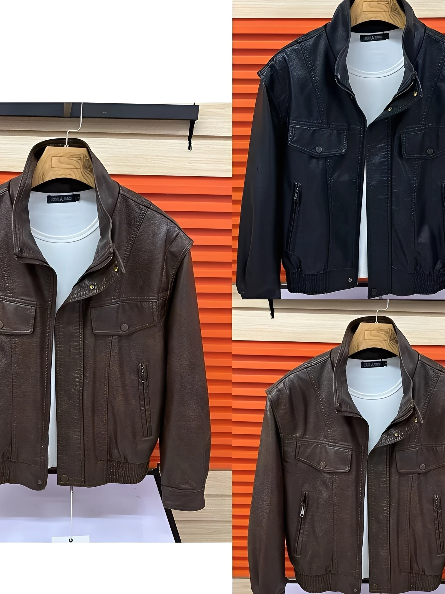 

Мужская повседневная кожаная куртка приталенного кроя: модная, универсальная, удобная, с простым дизайном для ежедневной носки. Новинка осени.