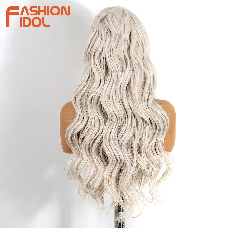 FASHION IDOL 24inch 300g/3pc Deep Wave Crochet Hair Synthetic Braiding Hair Extension Ombre Rainbow Color High Temperature Fiber