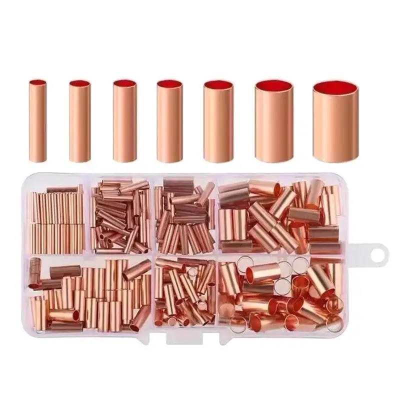 Multifunction 250pcs brass Crimp Wire End Connectors Splices Connector with Storage for Dependable Home Electrical Projects