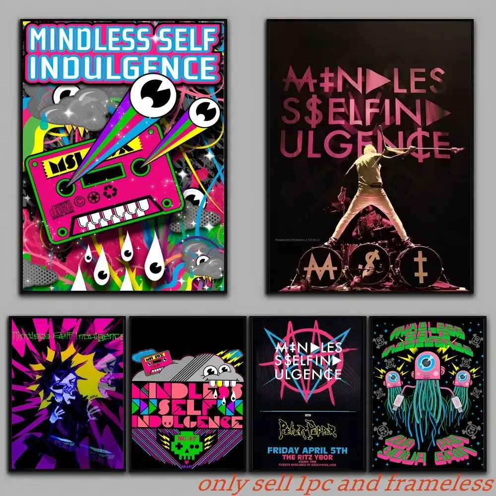 Music M-Mindless Self Indulgence Band Poster Painting Prints Wall Art Picture Film Room Home Bar Cafe Decor Home  Mural