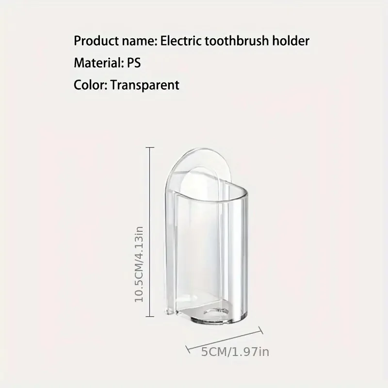 Elektrischer Zahnbürstenhalter - Zahnbürsten-Aufhängehalterung - Wandmontierte Zahnbürsten-Aufbewahrungsbasis - Zahnpflege-Aufbewahrungsset – Detail 3