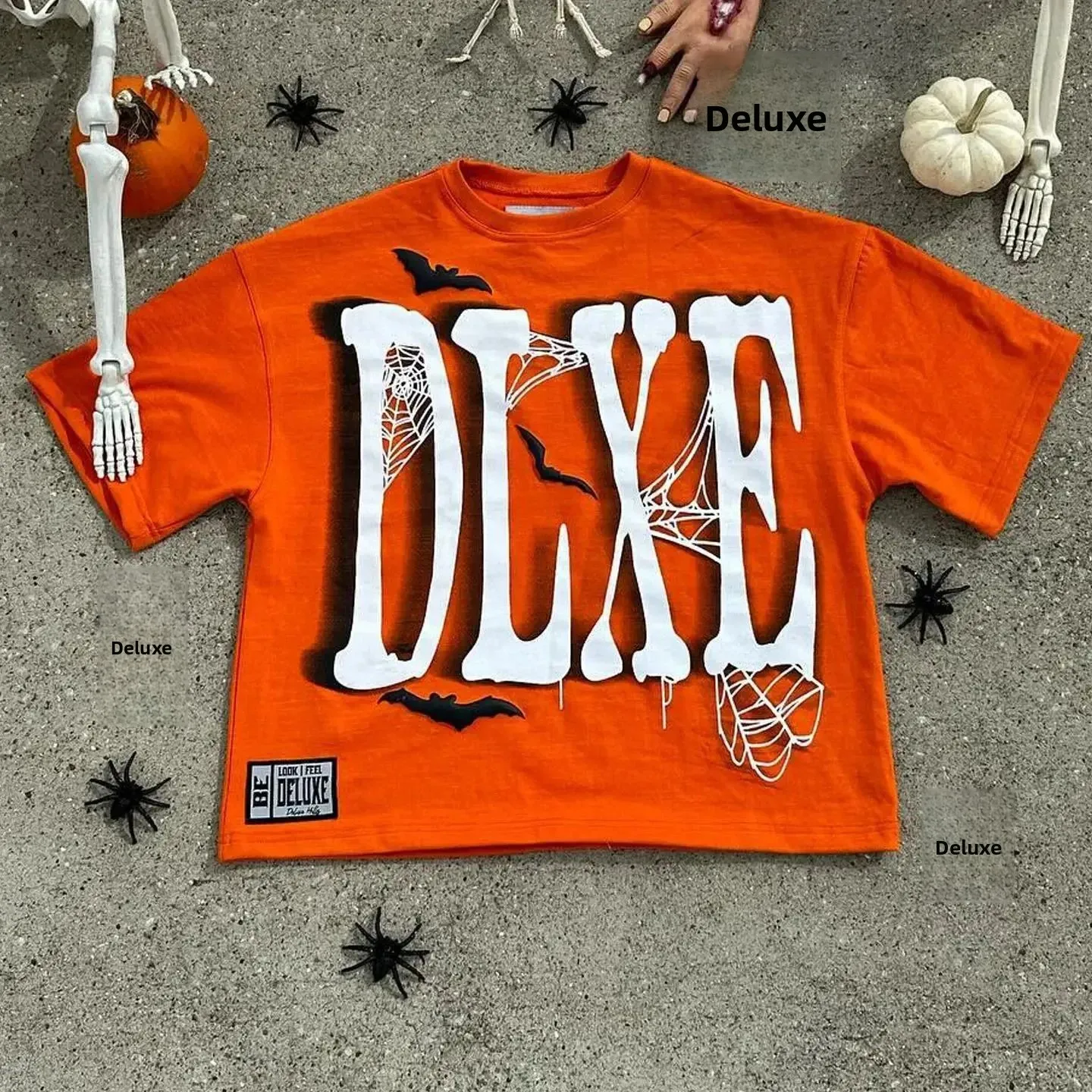 

Summer 2024 Cartoon Letter Print T-irts Harajuku Sle Men Women Cleanfit Edition Linen Material A-Sve Other Material 00%