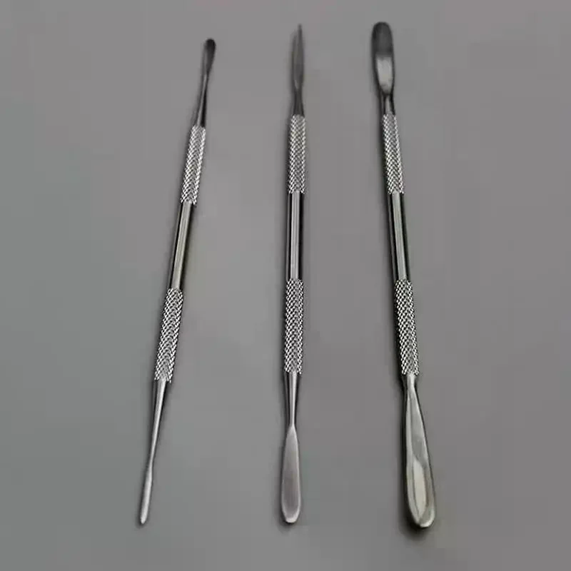 3Pcs Durable Stainless Steel Clay Sculpting Spatula Set Non Slip Handle for Pottery DIY Art Works