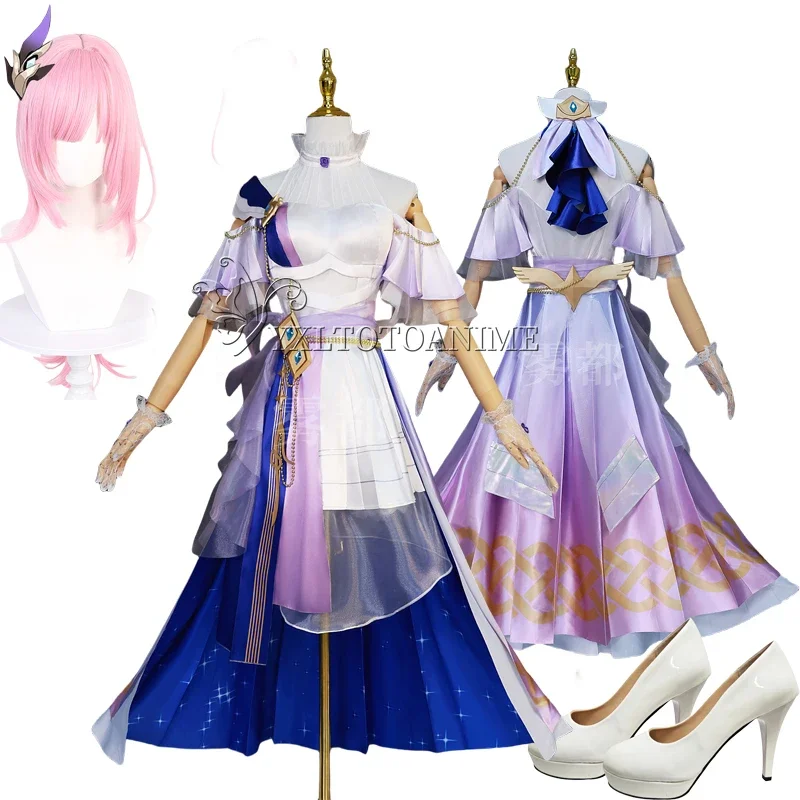 Elysia косплей Honkai Impact 3rd костюм парик милое элегантное женское платье униформа Хэллоуин наряд игровой костюм перчатки новый