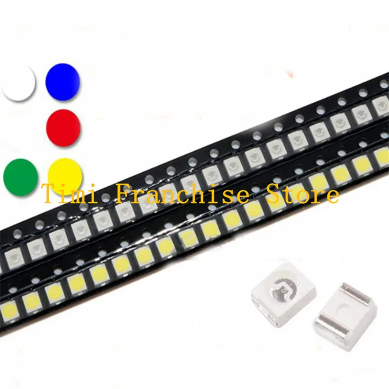 Kit de diodo emisor de luz LED transparente, Kit de diodo emisor de luz, SMD, 100, RGB, rojo, amarillo, verde, blanco y azul, 3528 Uds., x5, 1210 Uds.