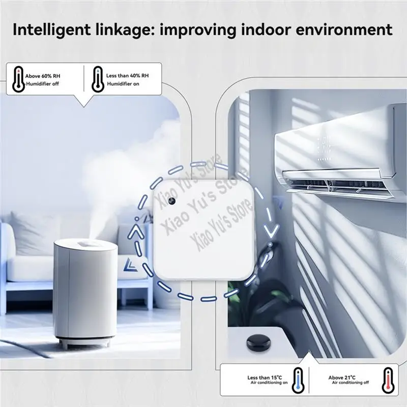 

Датчик освещенности Tuya Zigbee + детектор температуры и влажности 3 в 1, датчик умного дома, дистанционное управление, приложение Smart Life-BCBW