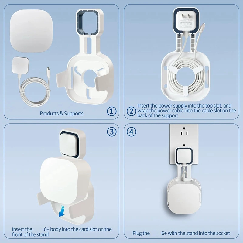 Настенный кронштейн для маршрутизатора Eero 6+ с двухдиапазонной сеткой Wi-Fi 6+, прочный кронштейн для розетки, экономия места, управление проводом