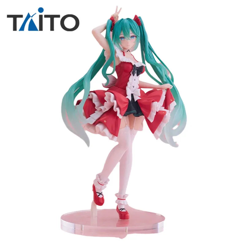 Original Genuine TAiTO Hatsune Miku Lolita Fashion PVC Action Anime Figure Collectible Model Dolls Statuette Toy Ornament Gift