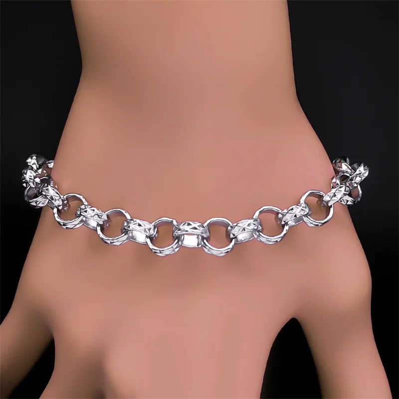 Stainless Steel Basic Chain Necklace Hip Hop for Women Men on The Neck Clavicle Lobster Clasp Jewelry Accessories Choker Jewelry