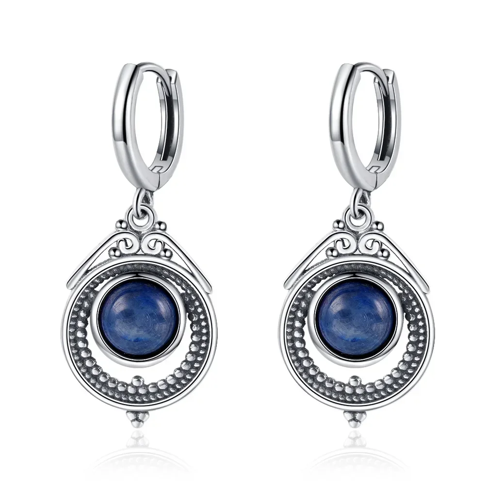 Varietà di gemme orecchini in argento Sterling 925 cianite naturale per le donne gioielli in Labradorite Fine regalo di compleanno di fidanzamento per feste