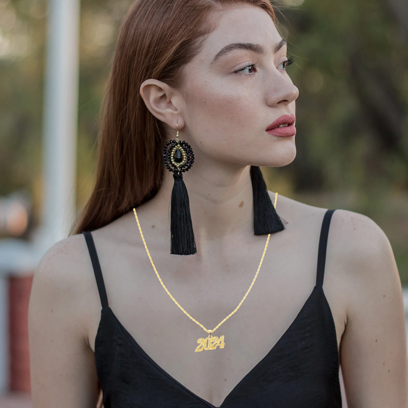 

Graduation 2024 Pendant Necklace Stylish Zinc Alloy Adjustable Chain Graduation Jewelry Gift Memory Souvenir Pendant Necklace