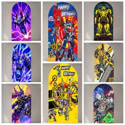 Cartoon Transformers Optimus Prime Bumblebee Cool Boy Kid Birthday Party Arch Backdrop Custom Room Photo Poster Decor Background