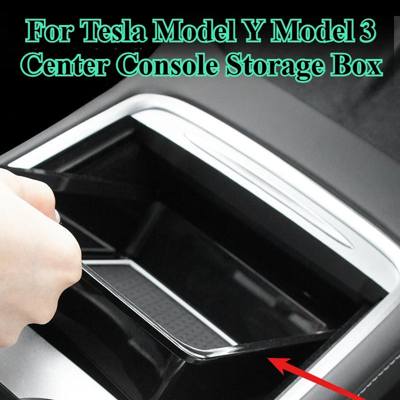 

For Tesla Model Y Model 3 Center Console Storage Box Armrest Organizer Tray Car Interior Modification Decoration Accessories