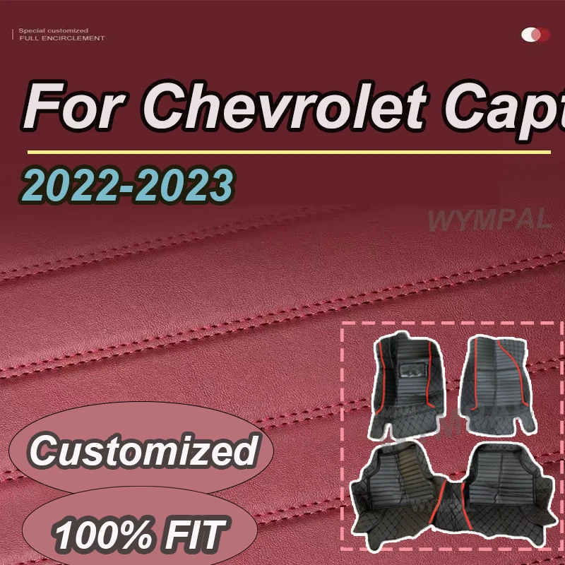 

Роскошные автомобильные коврики для Chevrolet Captiva CN202S 2022 2023 7-местные водонепроницаемые кожаные автомобильные коврики Alfombrillas, автомобильные аксессуары