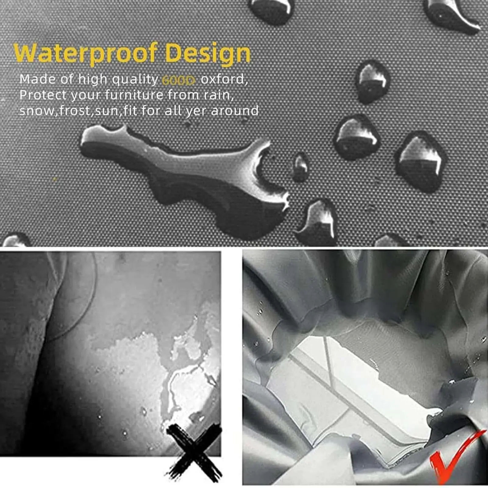 

Чехол для стола на открытом воздухе, сверхмощный солнцезащитный чехол для газона, пылезащитный чехол для стола, водонепроницаемый, для городского балкона, у бассейна, заднего двора