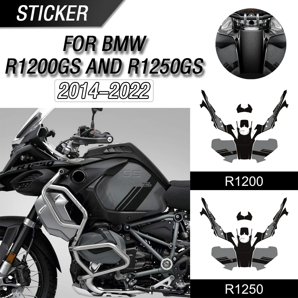 

For 2014-2022 BMW R1200GS and R1250GS Adventure Triple Black Motorcycle Body Modification Full Pattern Stickers