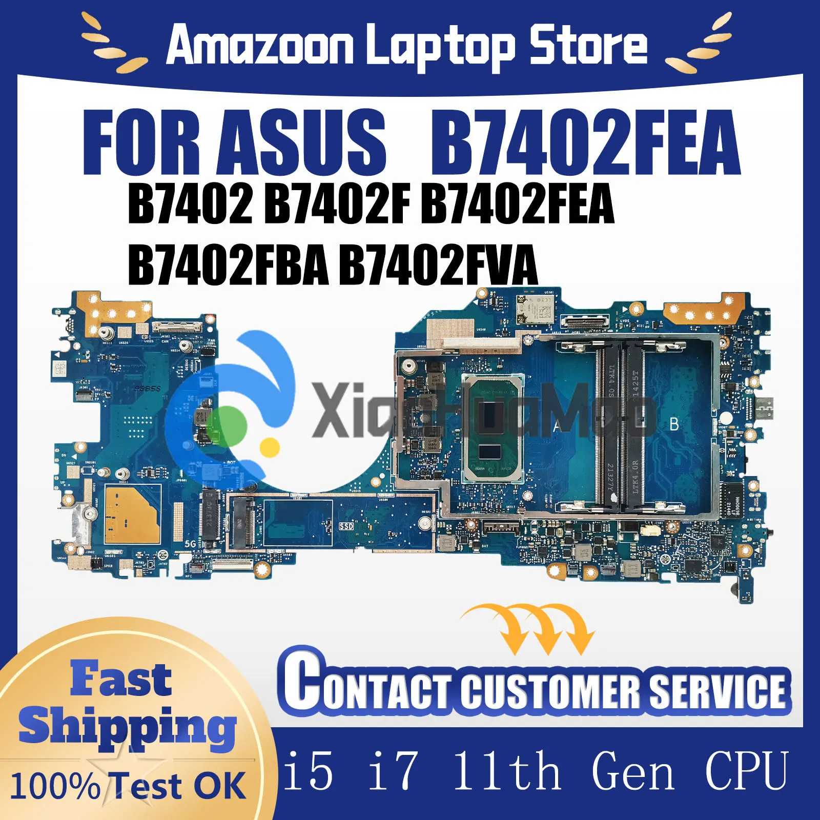 

B7402FEA laptop mainboard support ASUS ExpertBook B7 Flip B7402F B7402FV motherboard B7402F With i5 i7 11th Gen CPU 8G 16G RAM