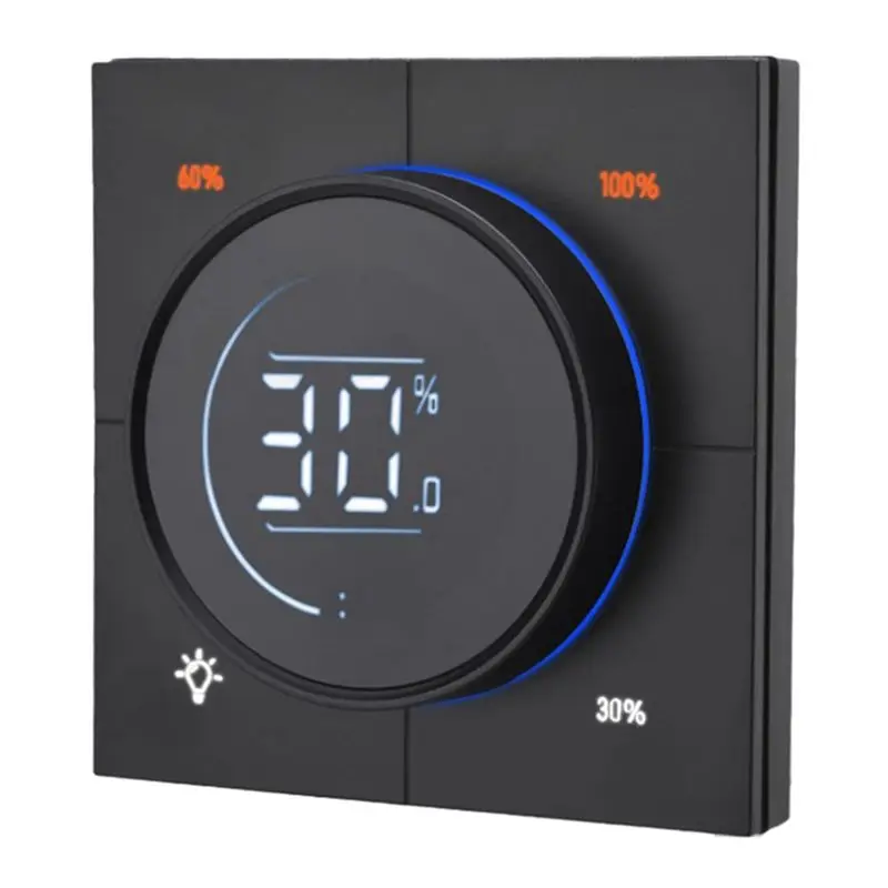 

AB46-1 Цифровой диммер-регулятор с бесступенчатой регулировкой 150-300 Вт, 110-240 В переменного тока, пластик+металл, ЖК-дисплей, Yandex (черный)