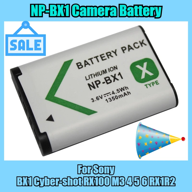 

NP-BX1 Camera Battery 3.6V 1350mAh for Sony BX1 Cyber-shot RX100 M3 4 5 6 RX1R2