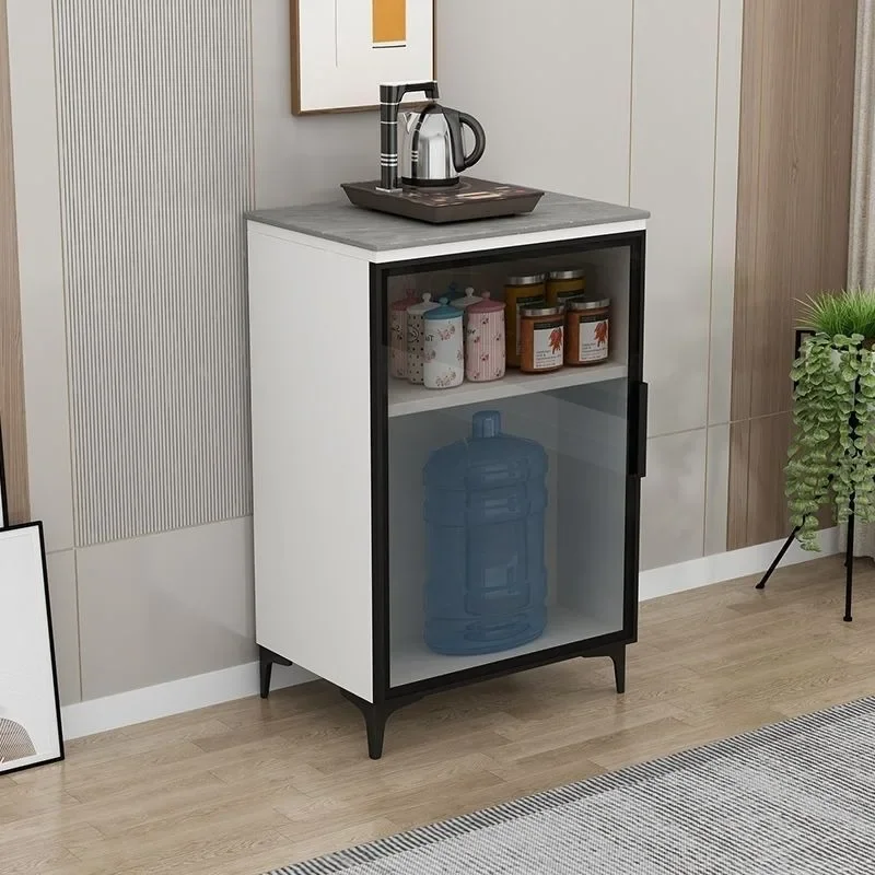 Light luxury sintered stone living room sideboard, tea cabinet, water dispenser, kitchen storage cabinet, storage kettle, single