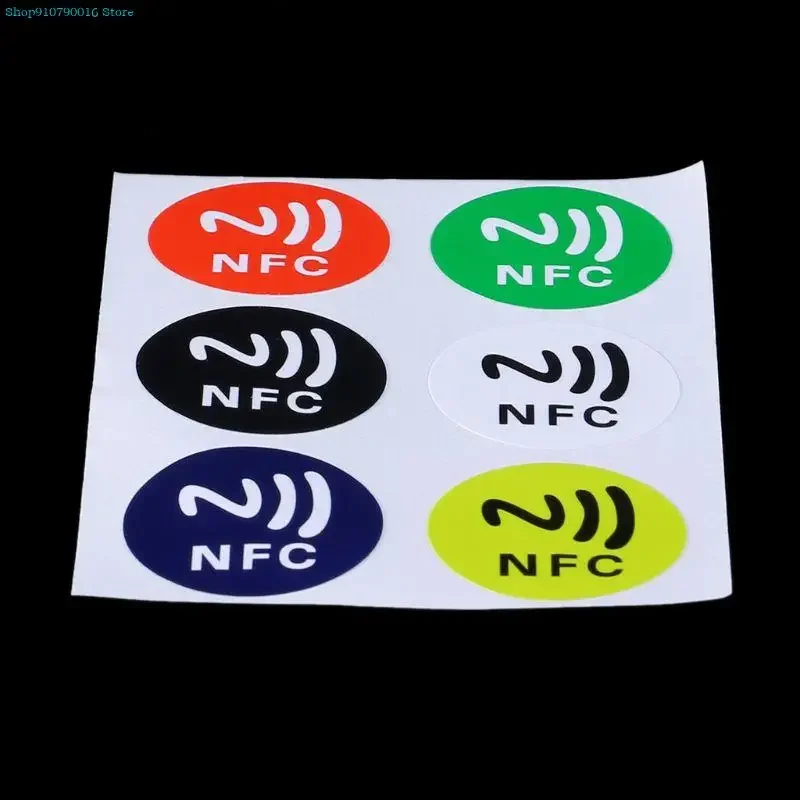 Neue 6PCS wasserdichte Haustiermaterial -Aufkleber Adhäsive NTAG213 -Tags für alle Telefone