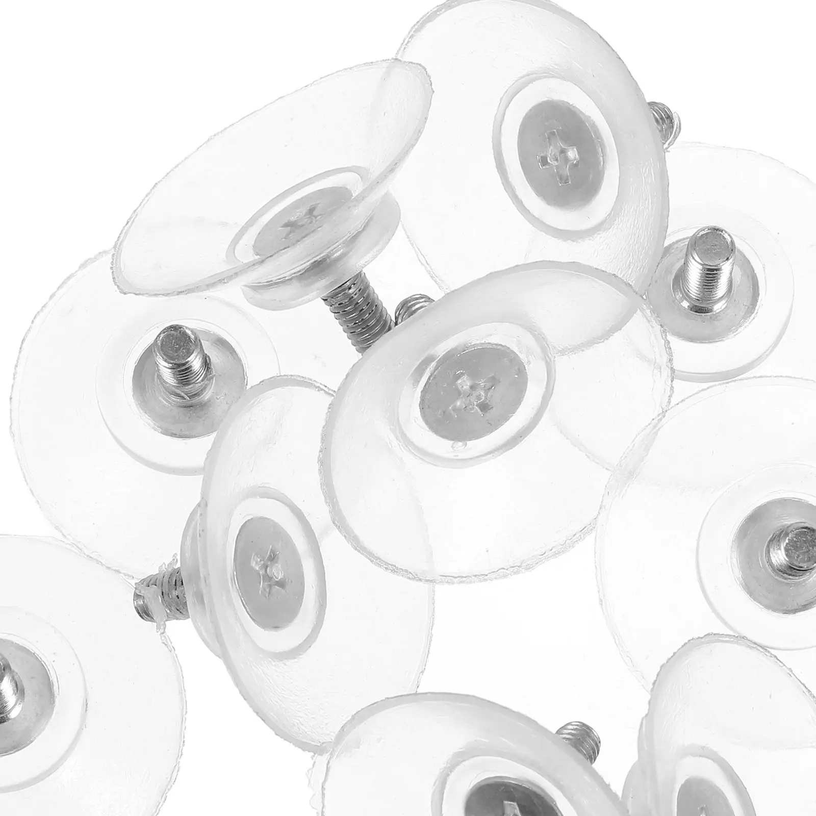 10Pcs Glass Suction Cups Clear Threaded Furniture Accessories Heavy Duty Suction Cup Replacement for Tabletop Glass and Window