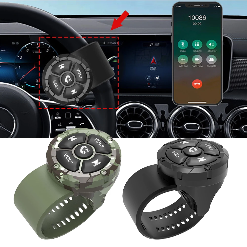 Car Steering Wheel Control Button Wireless Remote Controller Bluetooth-compatible for Car Radio Music Player Android Switch