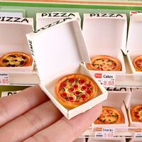 6pcs/set Dollhouse Miniature Pizza Or Packing Box Model Kitchen Food Decor Toy Doll House Accessories