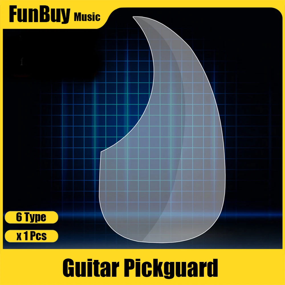 Order 1 Free 1 Guitar Protection Sticker Pickguard Ultra-thin Acoustic Guitar Pickguard Scratch Pick Guard Transparent