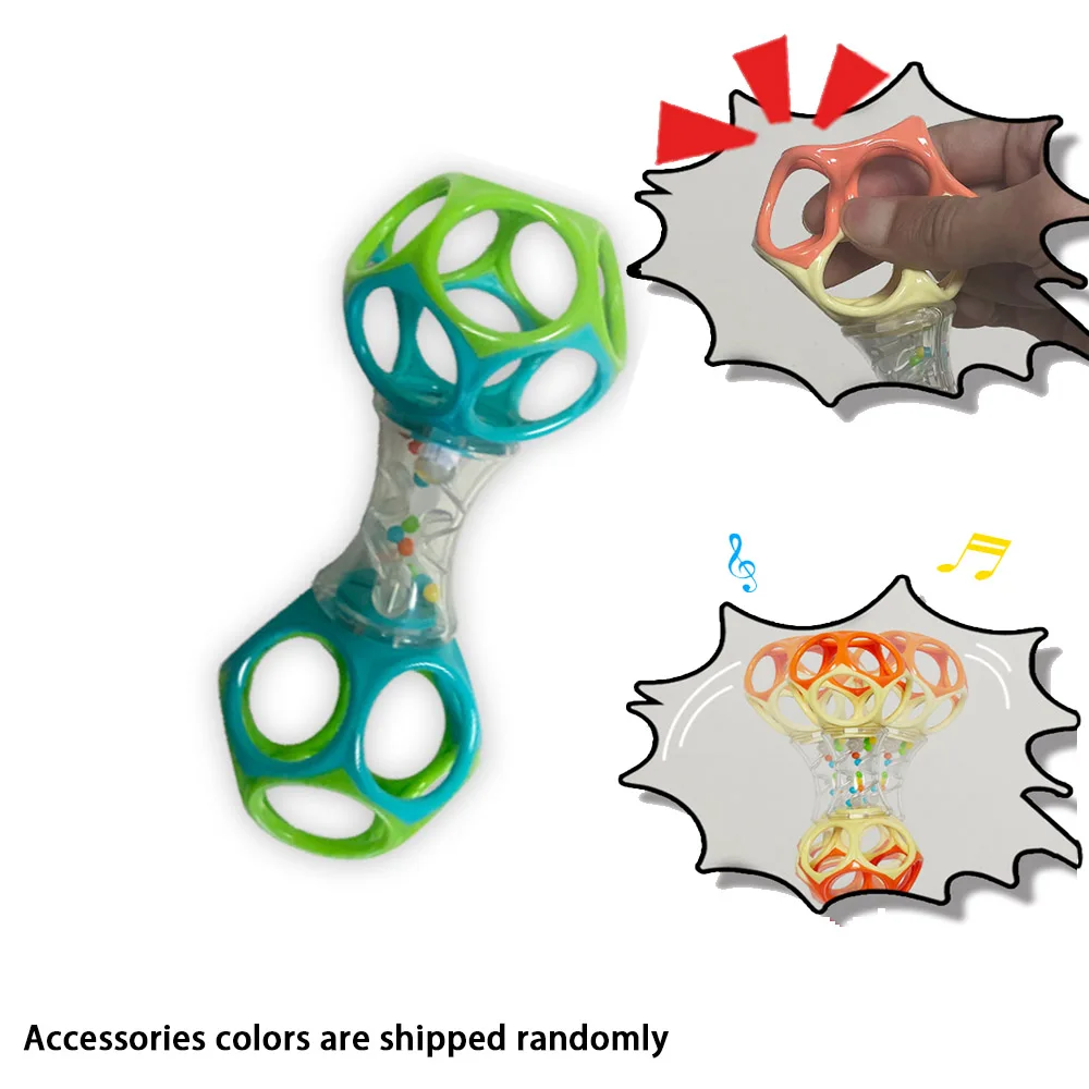 Baby Teething Rings, Hand-held Balls, Children's Grasping Training, Hole Balls, Baby Toys, Soft Rubber Balls