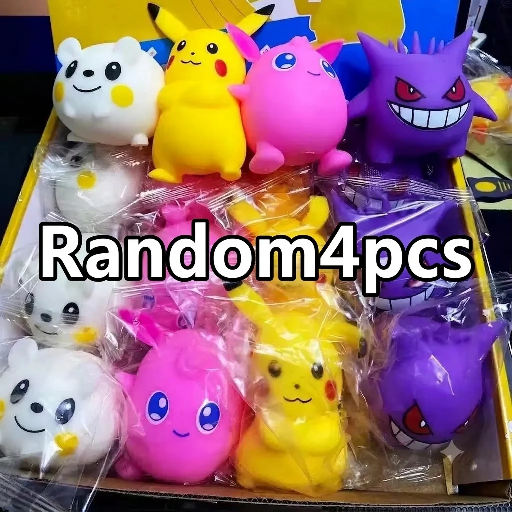 Niedliches Pokemon Cartoon Pikachu Quetschspielzeug mit Rebound-Musikfunktion, Geeignet für Fans zum Stressabbau, Knetfiguren, Partygeschenk