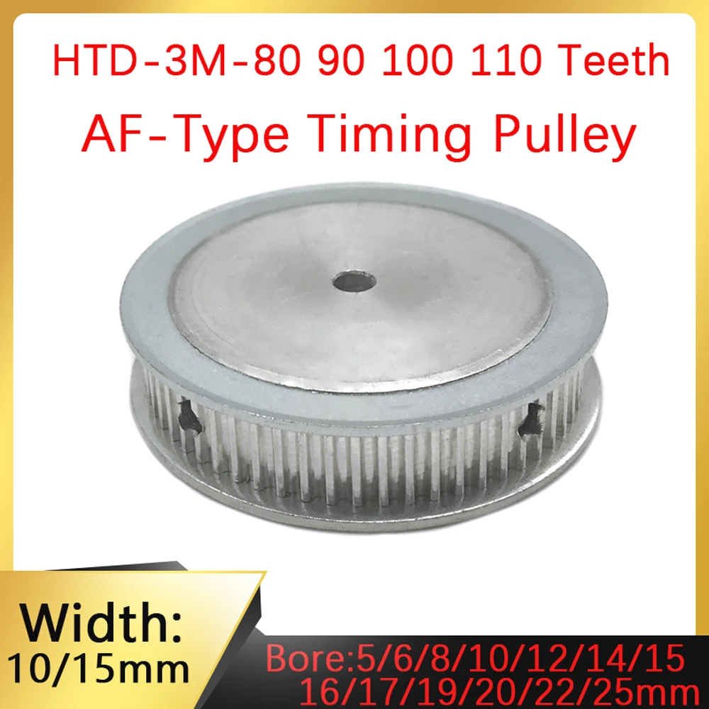 

HTD3M 80T 90T 100T 110 Teeth Timing Pulley Hole Diameter 5-25mm Aluminum Synchronous Gear 10/15mm Bandwidth 3D Printer Parts