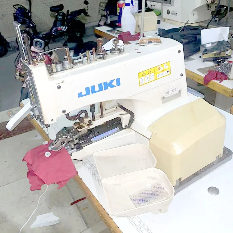 Used JUKI 1377 HIGH SPEED Automatic Button Sewing Machine With Servo Motor