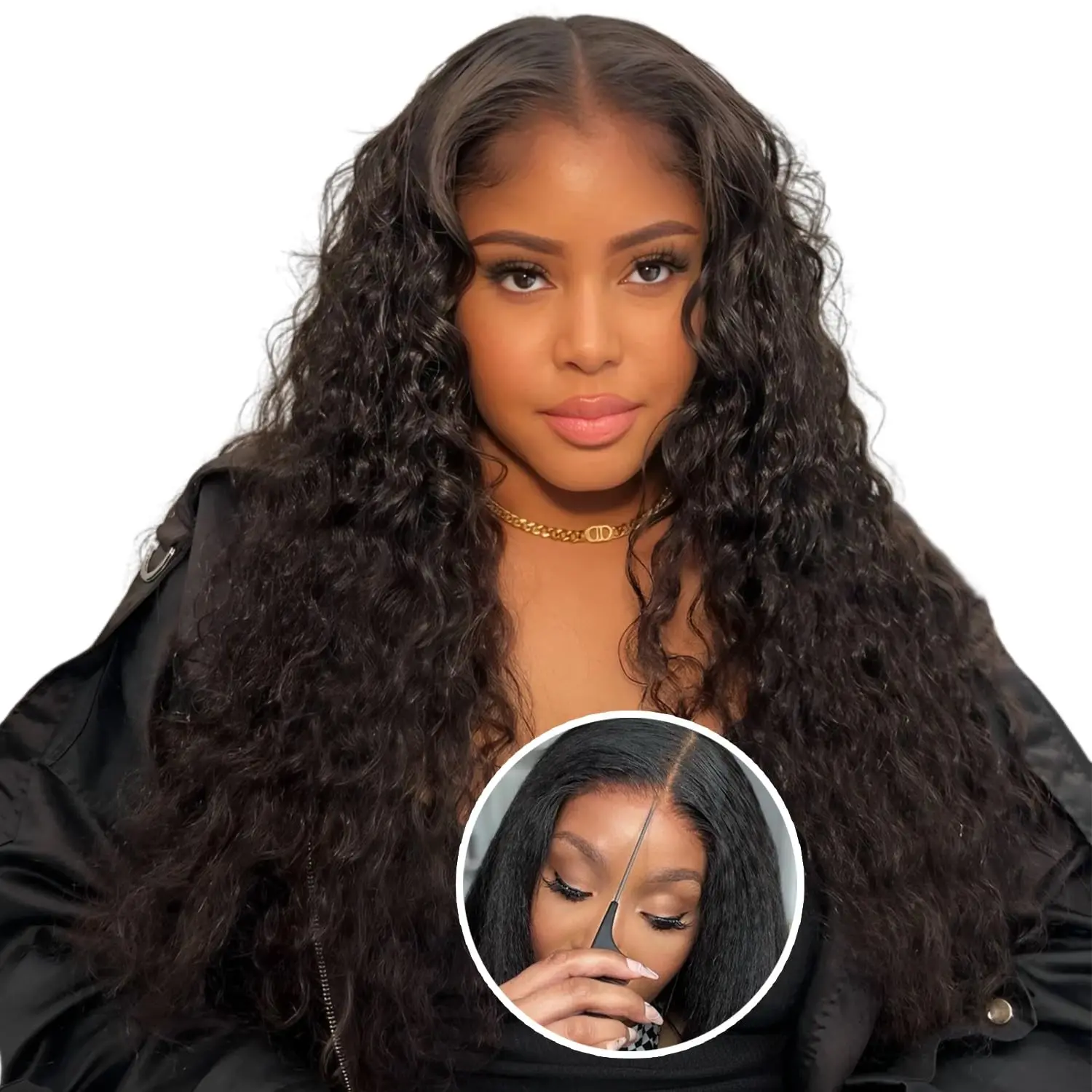 220% Glueless Human Wigs Ready to Go Deep Wave Frontal Wig 4x6 Wear And Go Lace Closure Curly Human Hair Wig PrePlucked