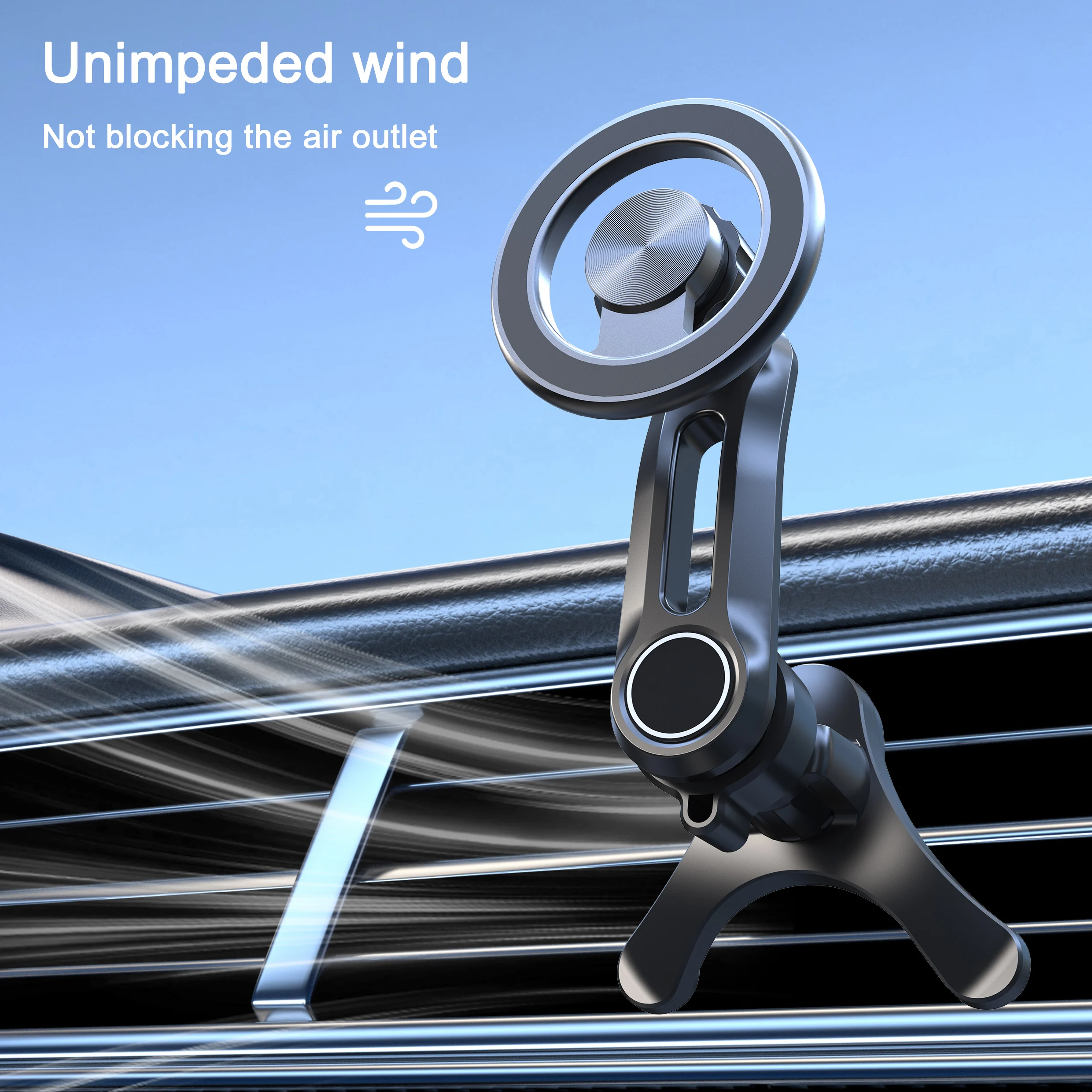 Lüftungsschlitz-Handyhalterung fürs Auto mit Metallhaken und Magnetbefestigung, kompatibel mit iPhone 17/16/15/14/13 Serie und allen Smartphones – Detail 8