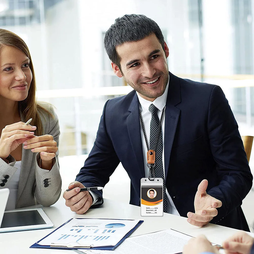 

1 set Premium ID Lanyard for Men Key Accessory Multi-function Badge Strap Work Card Holder Factory Office Student Use