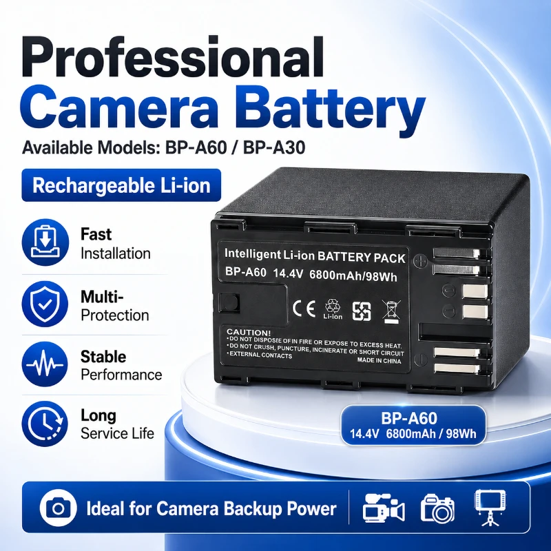 14.4v 6800mah BP-A60, BP-A30 Battery  Suitable for Canon Professional Grade Photography Camera Digital Battery