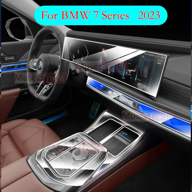 

For BMW 7 Series G70 i7 2023 Car Interior Center console Transparent TPU PPF Protective film Anti-scratch Repair film Accessorie
